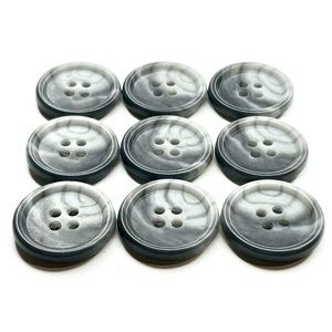 20MM - 9 Gray Mock Horn Buttons for knitting and sewing